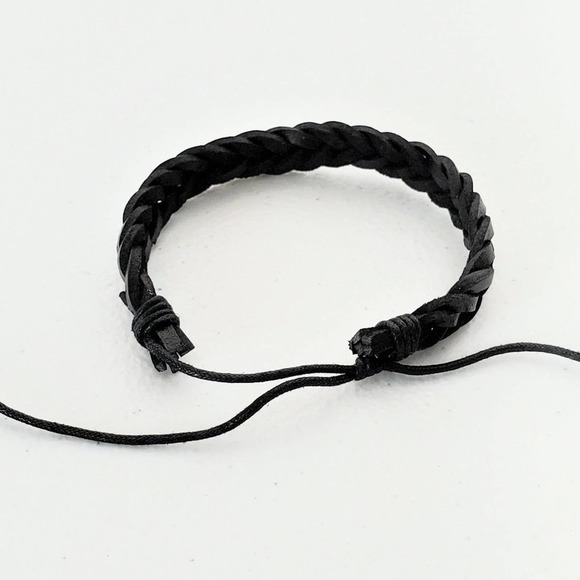 Unbranded Braid Woven Leather Adjustable Wristband Bracelet Unisex - Picture 5 of 7